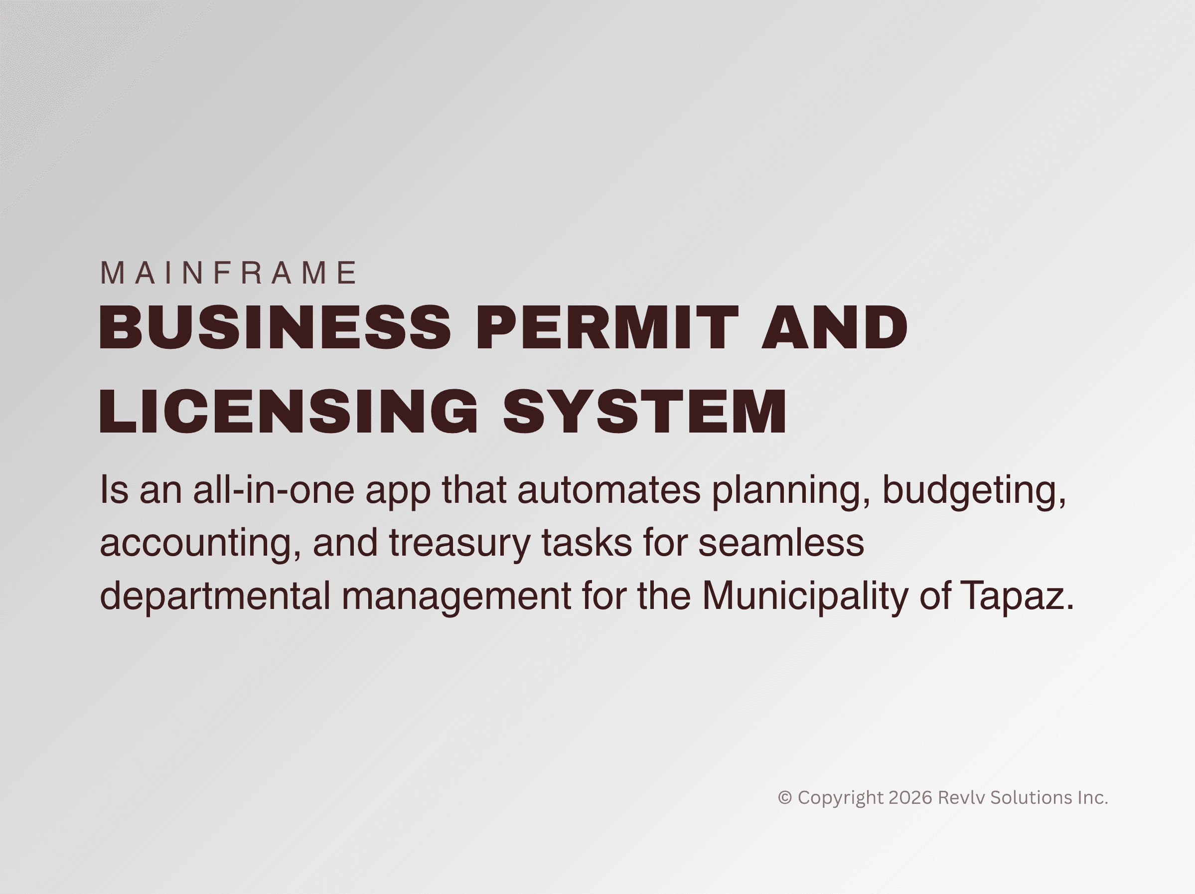 Business Permit and Licensing System (BPLS)