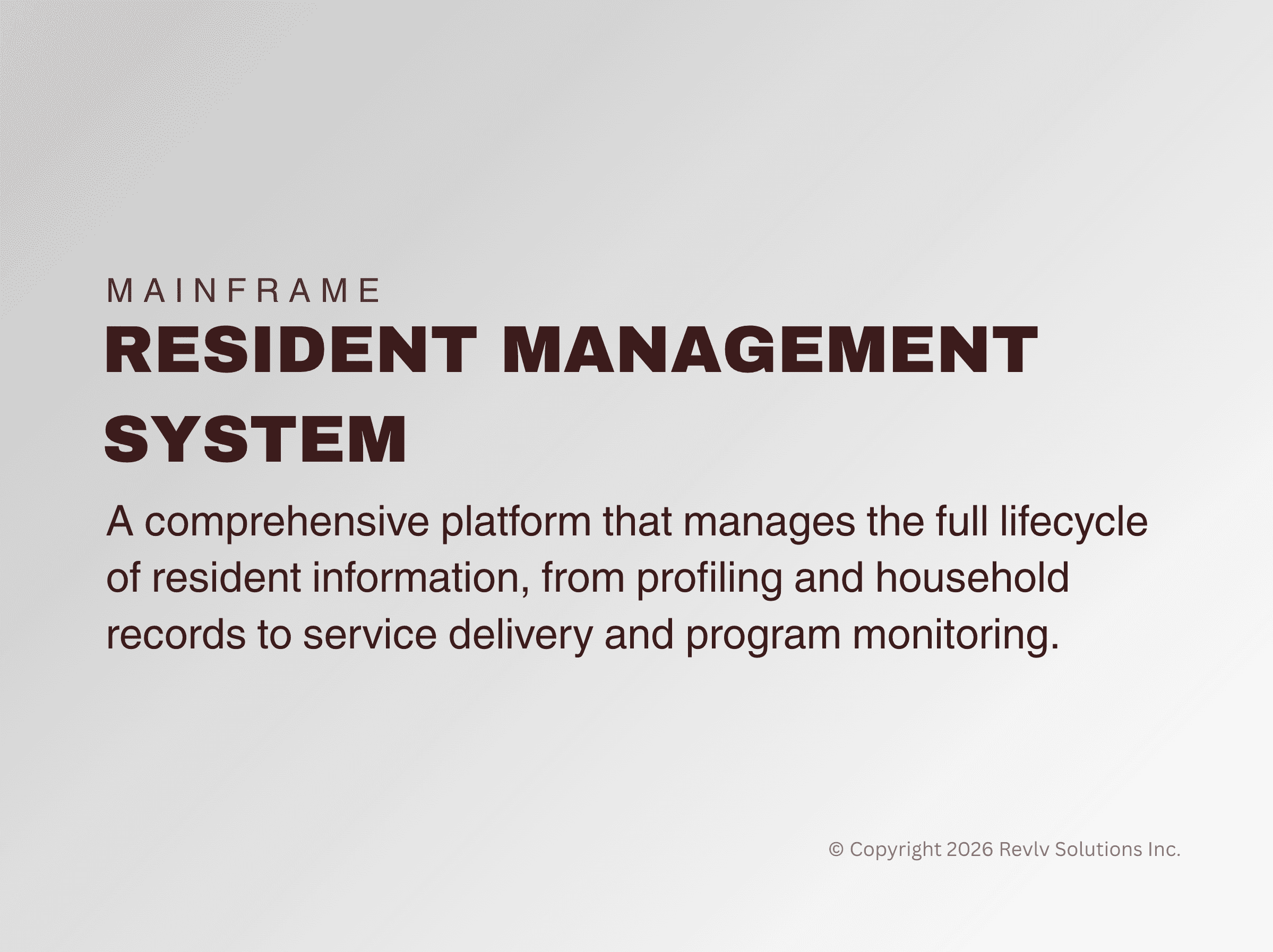 Resident Management System (RMS)
