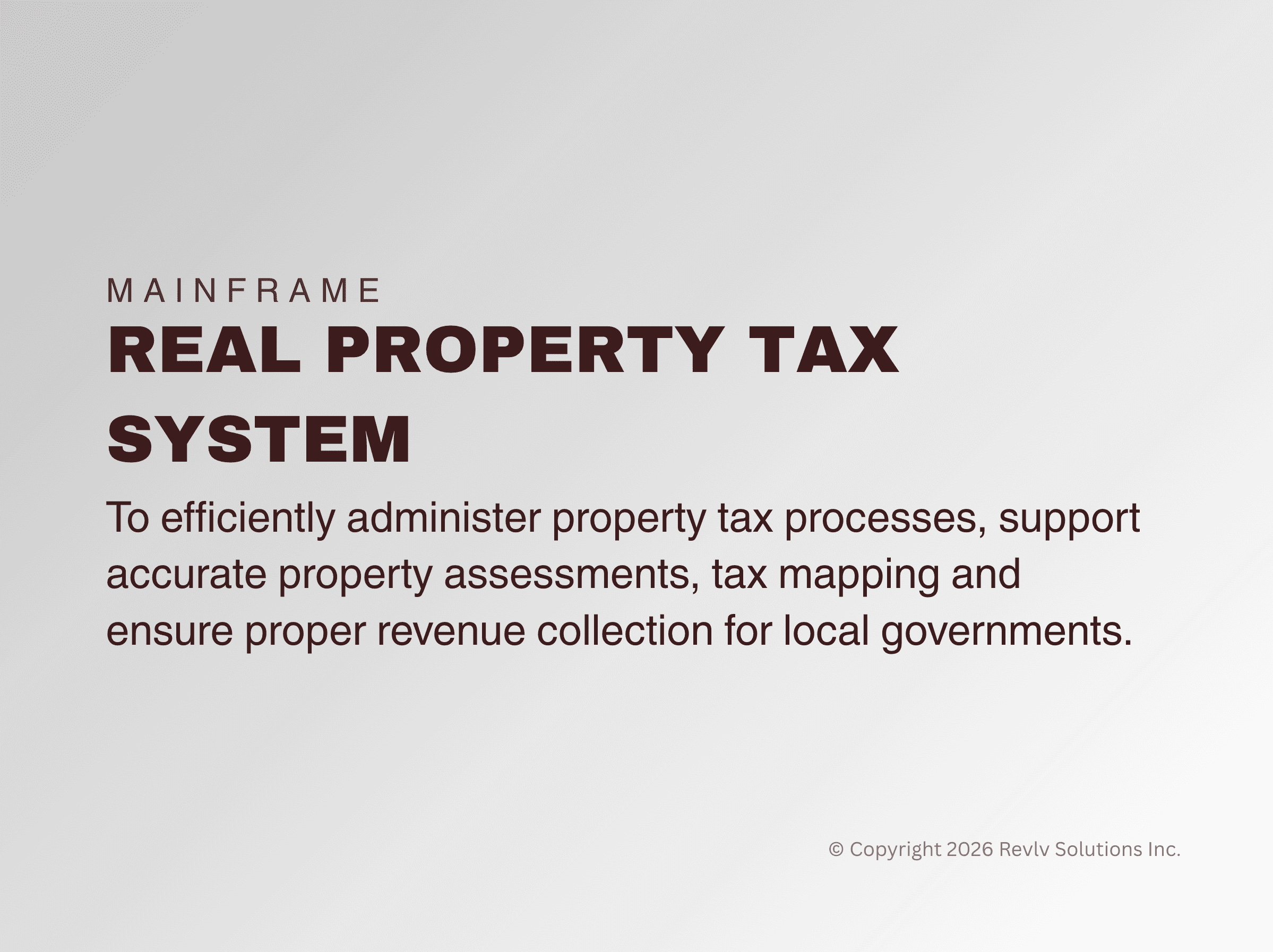 Real Property Tax System (RPT)